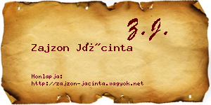 Zajzon Jácinta névjegykártya